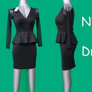 Black Dress Size Small Atmosphere Mark Midi Length